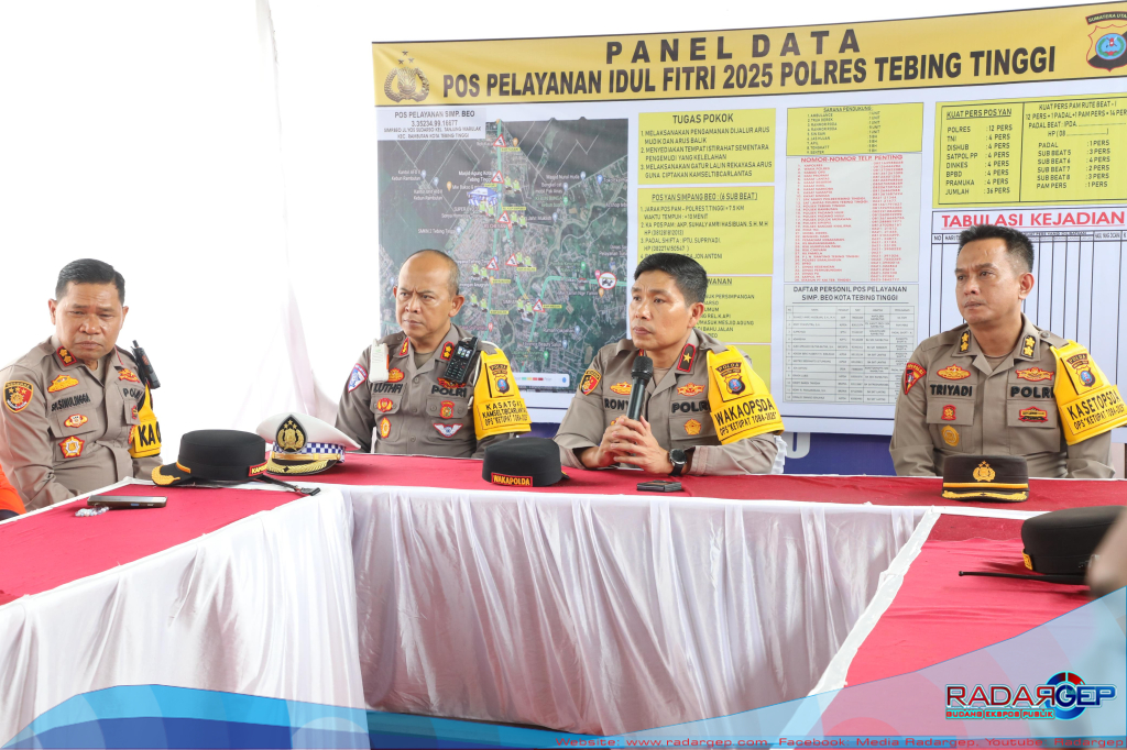 Tinjau Pos Pelayanan Idulfitri di Tebing Tinggi, Wakapolda Sumut Beri Arahan dan Dukungan untuk Personel